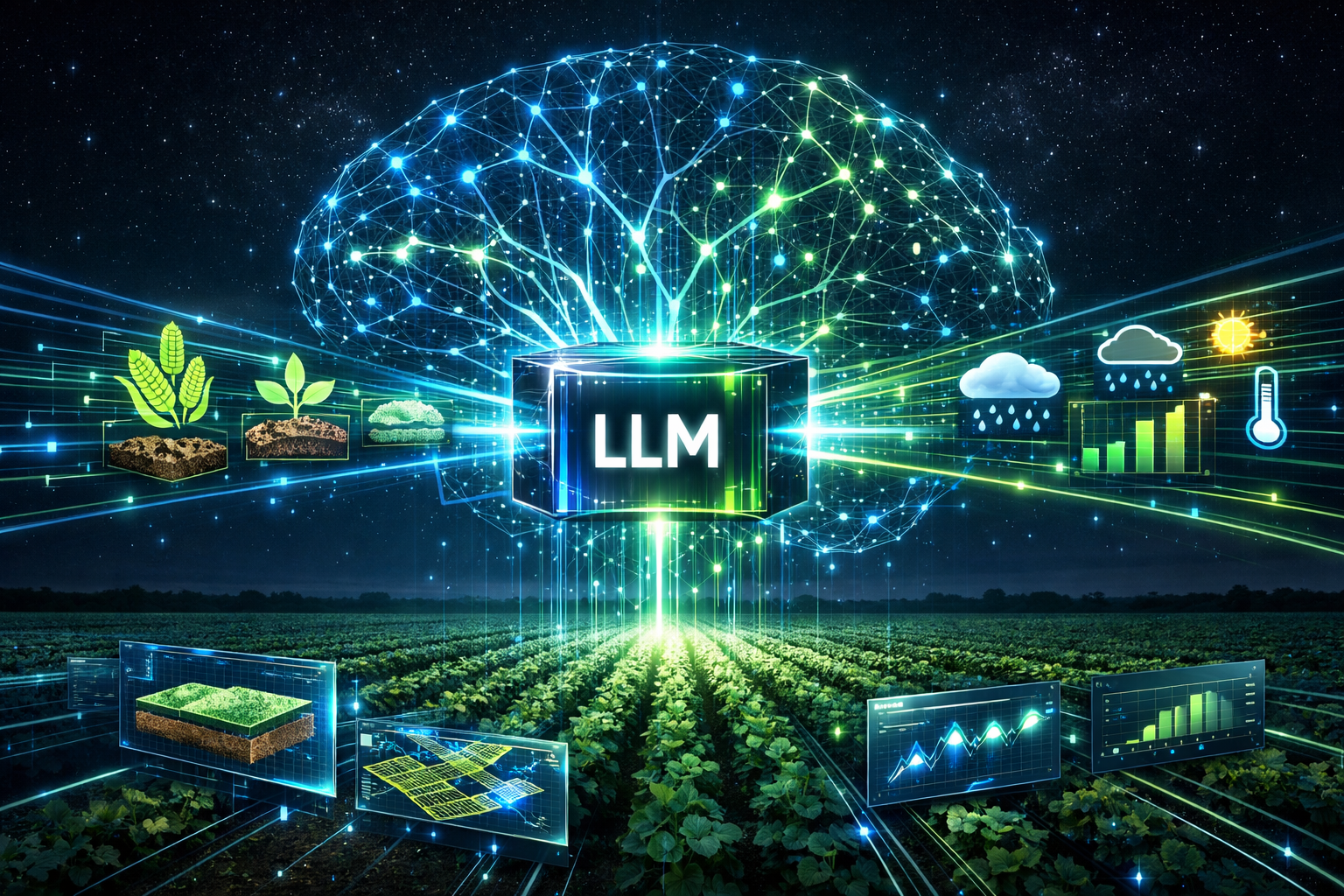 Neural network LLM processing agricultural data